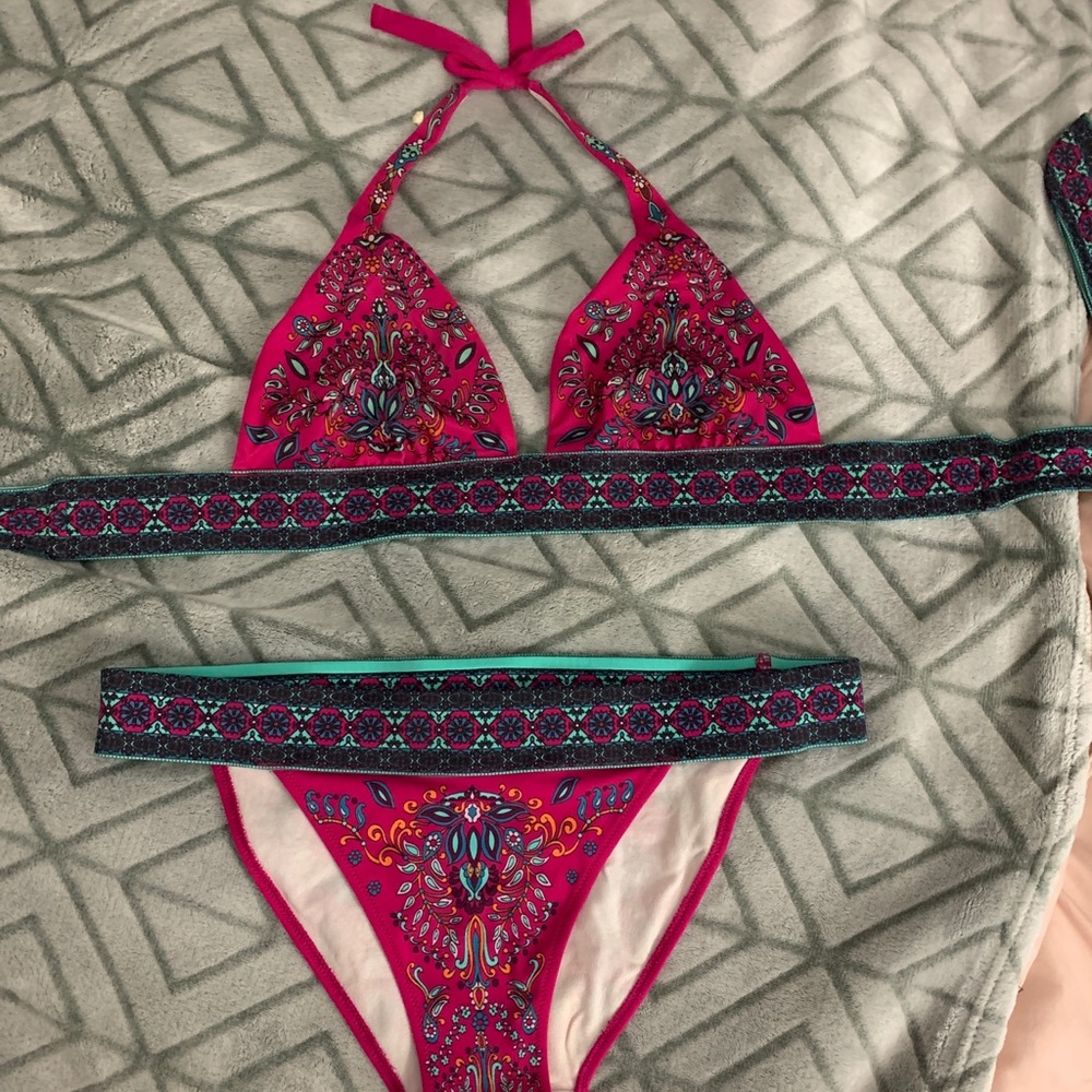 Victoria's Secret Pink and Blue Bikini Set